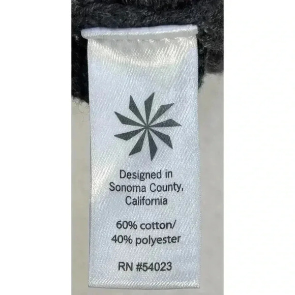 Athleta Breckenridge Women's Chunky Knit Sweater Charcoal Gray Size Medium - Picture 5 of 7